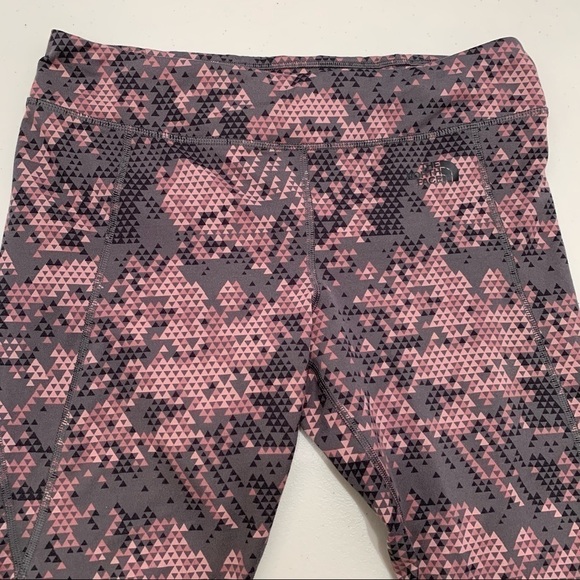 The North Face Capri Adult Size Large Gray/Pink Running Tights FlashDry Women - Picture 3 of 7